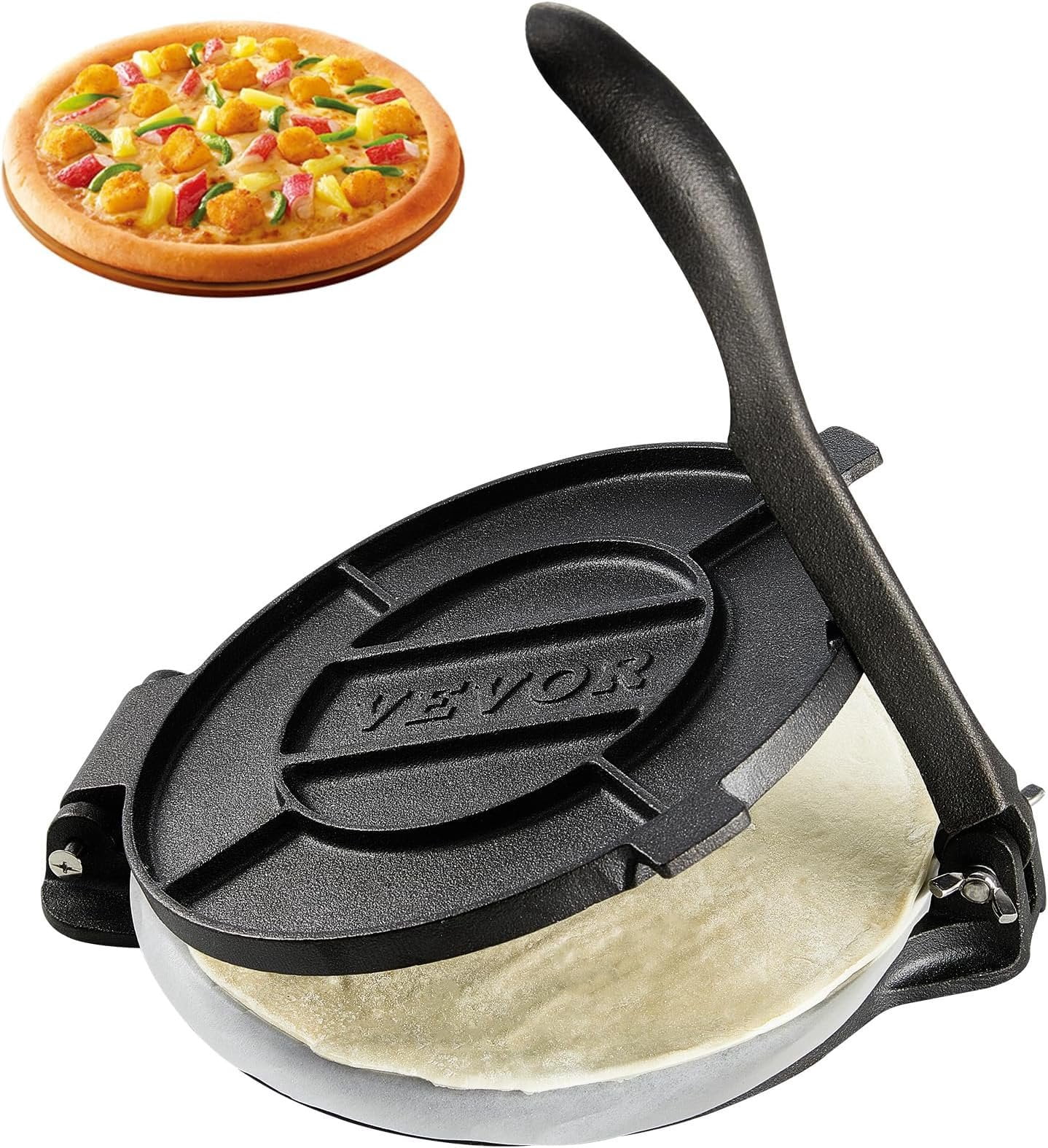 Tortilla Press, 8 Inch Tortilla and Roti Maker, Cast Iron Heavy Duty ...