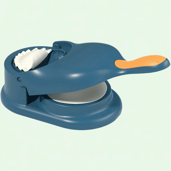 Tortilla Press Dumpling Skin Maker, 2-in-1 Dough Pressing Tool, Blue 4.3"x2.7"