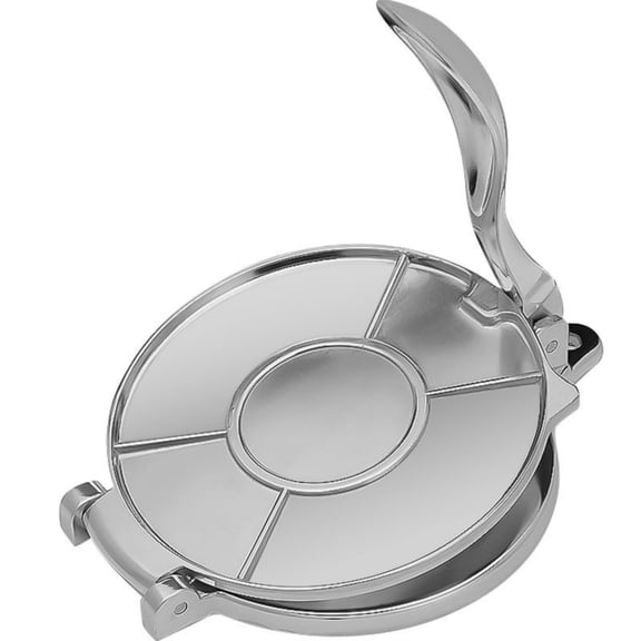 Tortilla Press Flatbread Maker Press, 8 Inch Aluminum, For Tortillas, Quesadillas, Pizzas & More, Silver Roti Maker Dough Press Quesadilla Maker Empanada Maker Press Chapati To Rotate Pizza Press