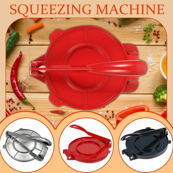 Tortilla Press Pizza Dough Maker, Heavy Duty Aluminum Manual Dough Press for Homemade Flatbread, Pie Crust & Dumplings 8 inch silver