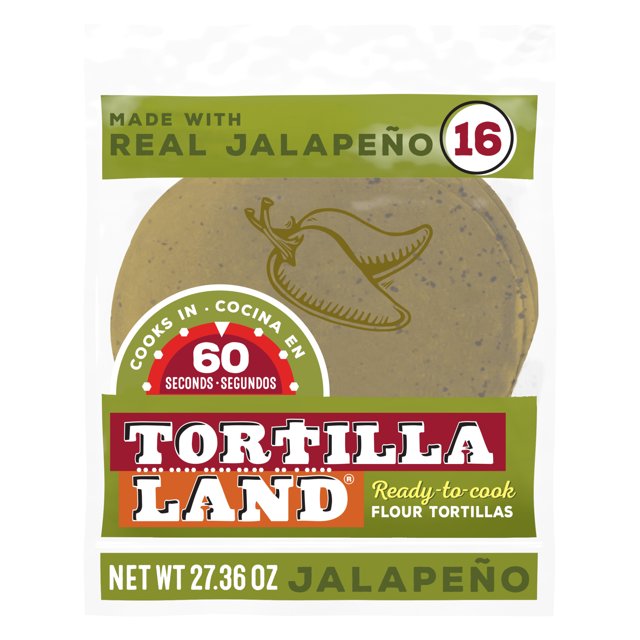 Tortillaland ReadytoCook Jalapeno Flour Tortillas, 16 Count