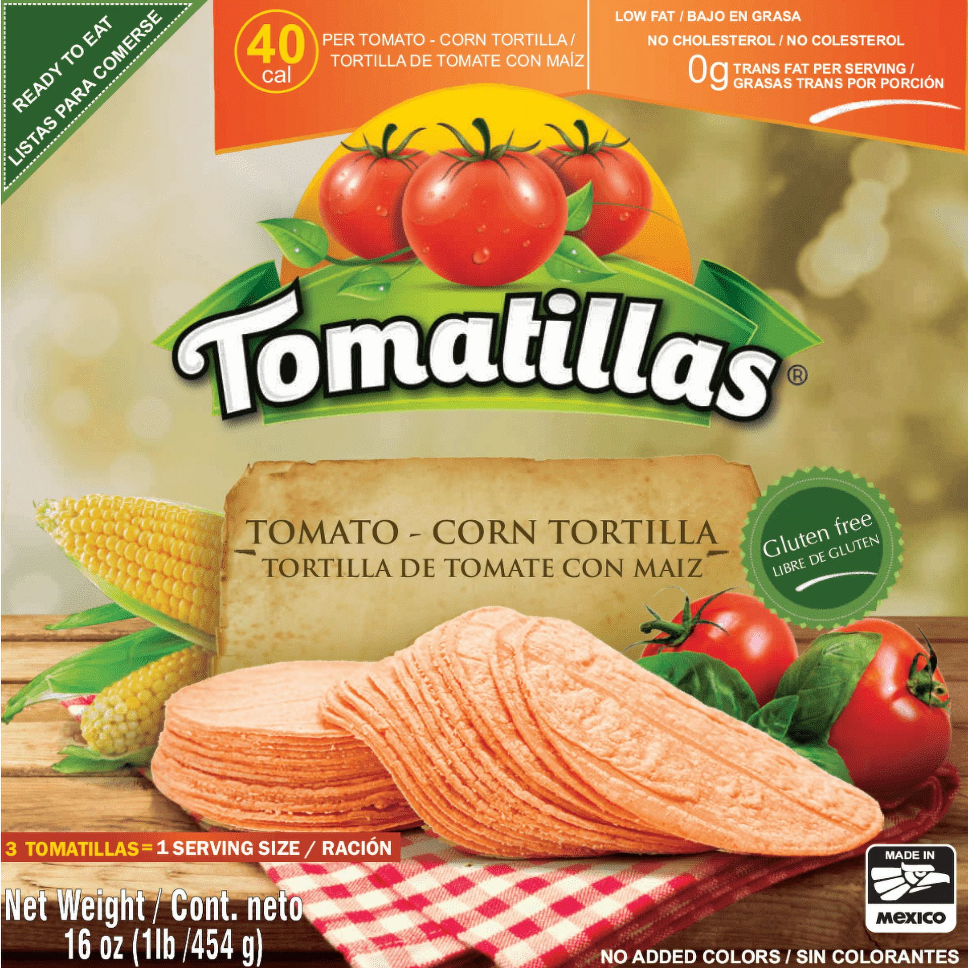 Tortillas tomatillas fat free gluten free made of tomato healthy food