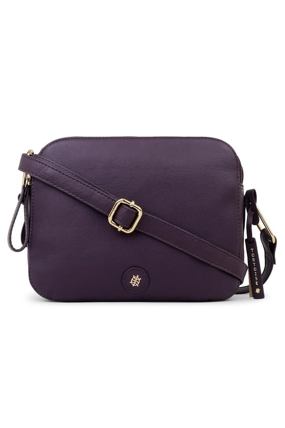 -100% Genuine Leather Everyday Travel Sling Bag for Womens/Girls Purple (Ellena)
