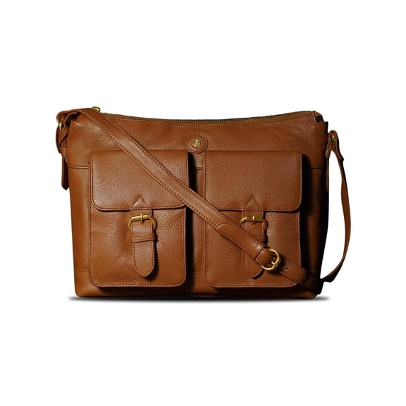 Tortoise -100% Genuine Leather Everyday Travel Sling Bag for Womens/Girls Tan (Jayna)