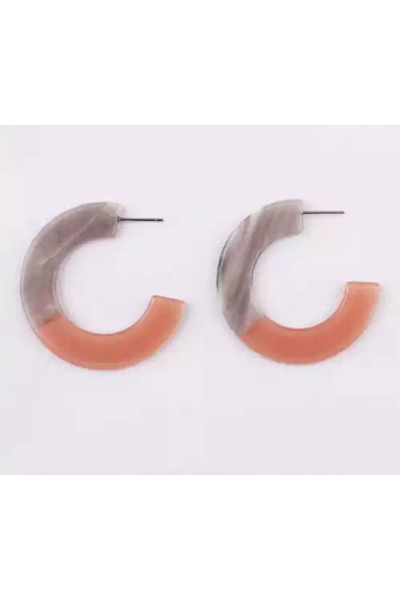 Tortoise Acrylic Resin Circle Hoop Earrings New Trendy Leopard Statement Jewelry