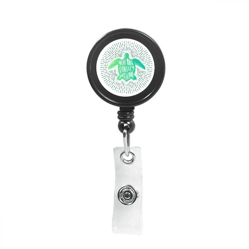 Tortoise Body Encouragement Support Retractable Keychain Badge Holder ID Badge