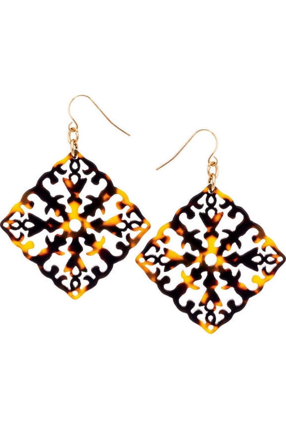 Tortoise Chandelier Earrings