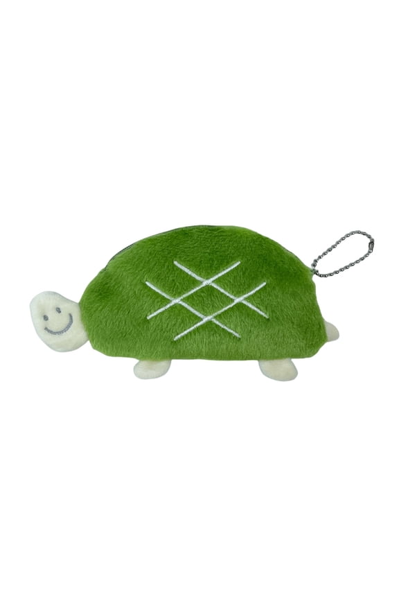 Tortoise Coin Purse Plush Change Pouch with Keychain Small Makeup Bag Coin Bag
