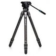 thumbnail image 1 of Tortoise Columnless Three Series 4-Section Carbon Fiber Tripod with S4PRO Flat Base Video Head, 1 of 22