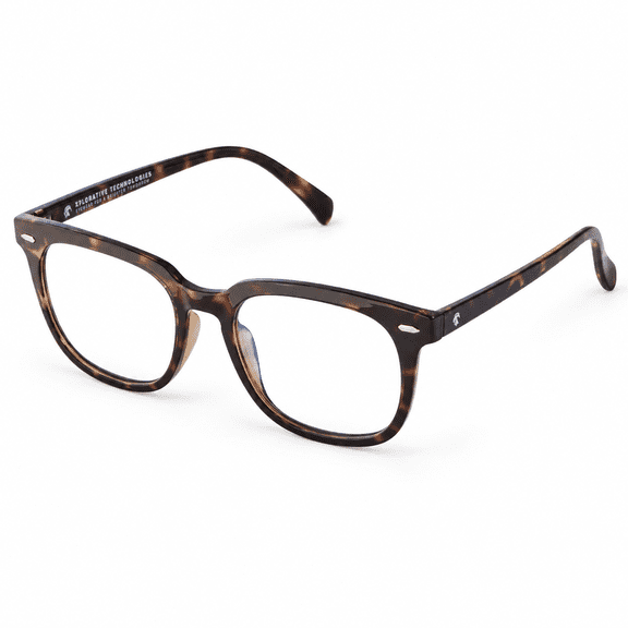 Tortoise Computer Glasses for Men and Women, Lightweight Polycarbonate Frame