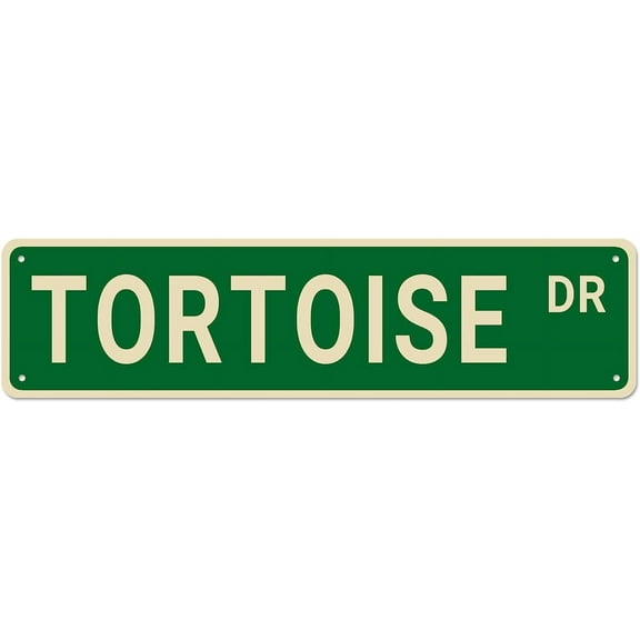 Tortoise Decor - Metal Wall Sign, 16x4 Inch - Home/Kitchen/Man Cave