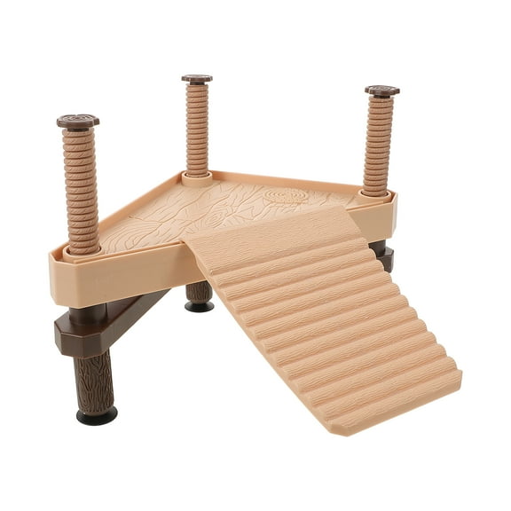 OUNONA Small Turtle Pier Floating Basking Platform Floating Turtle Ladder Dock Basking Area