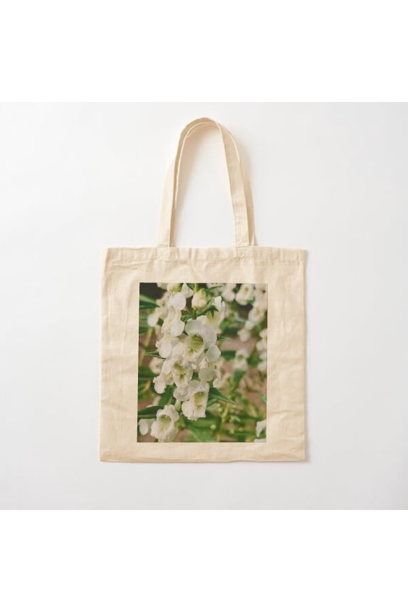 Tortoise Flower Canvas Tote Bags, Reusable Shopping Bag