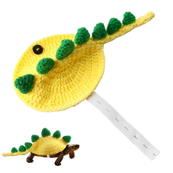 Tortoise Halloween Costume,Adjustable Strap Dinosaur Design Handmade Turtles Clothes,Ideal for Small Animal Cosplay Party Photos Events Pet Halloween