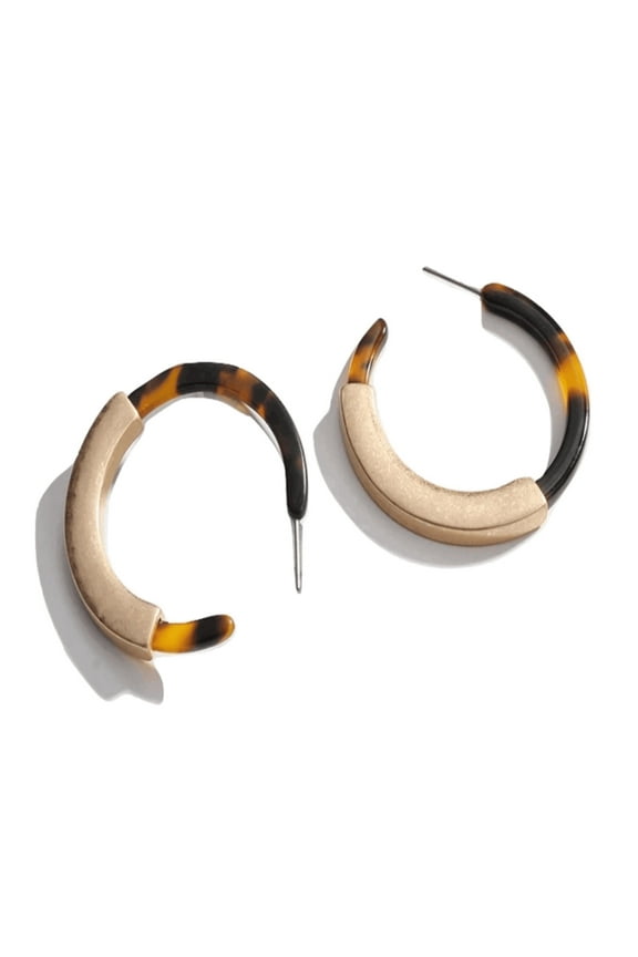 Tortoise Hoop Earrings