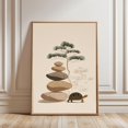 Zen Fish Design Tortoise Poster, Japanese Ripple Illustration, Minimal Zen Water, Good ...