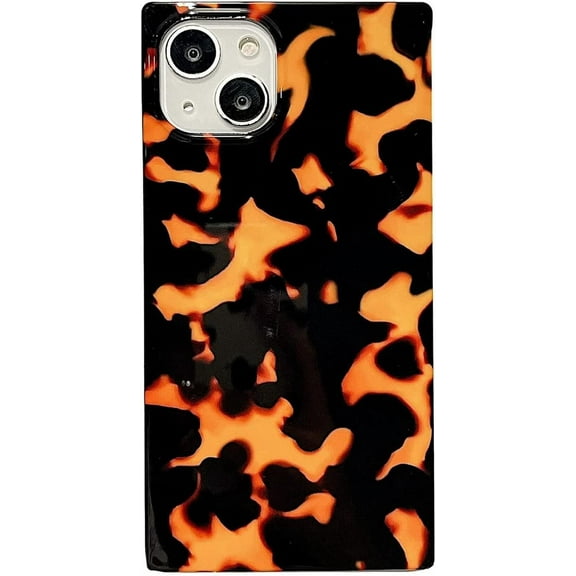 Tortoise Print Case for iPhone 14 Pro Box Design Slim Soft Full Shockproof Protective Glossy Phone Cover Casing for iPhone 14pro 6.1 inch Brown