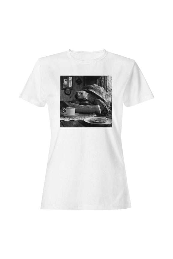 Tortoise Reading Morning News Women's T-shirt