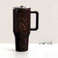 thumbnail image 1 of Tortoise Shell 40oz Traveler HandleStainless Steel Large Capacity.Thermos Cup Ergonomic DesignVacuum Insulated Leakproof WaterBottle Gifts for Women & Men., 1 of 7