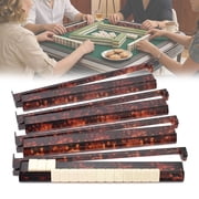 Tortoise Shell Acrylic Mahjong Rack Set, Mahjong Racks with Pushers, Majiang Tile Holder Acrylic Mahjong Racks Accessories (4pcs-A)