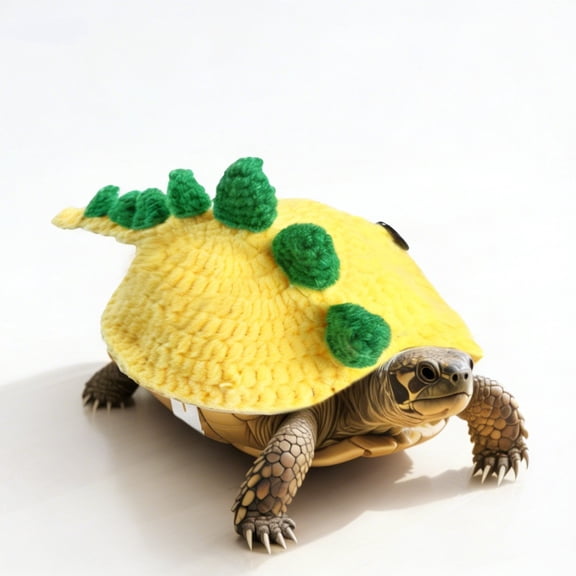Tortoise Shell Dinosaur Costume, Adjustable Knitted Turtle Sweater, Cute Pet Outfit For Photos & Parties, Fun Wear Creative Gift