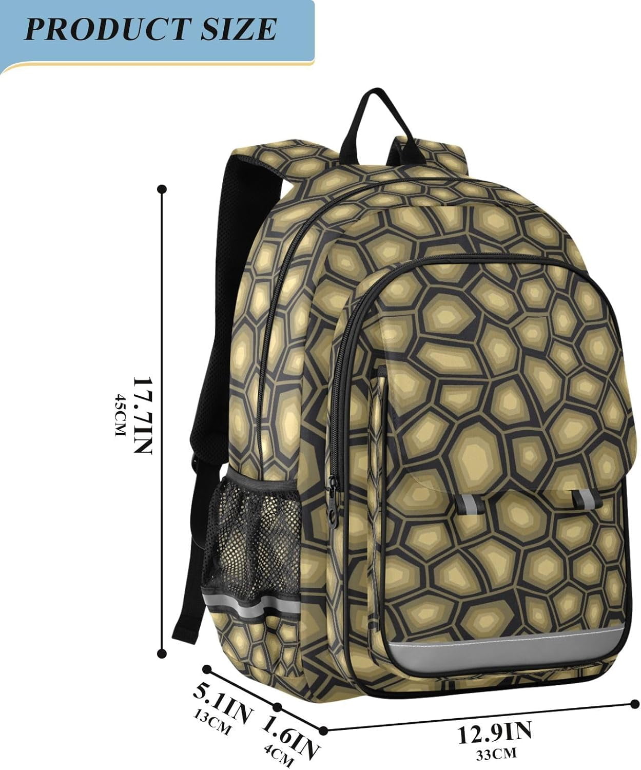 Tortoise Shell Grain Kids Backpack Elementary Backpacks Large Middle School Walmart