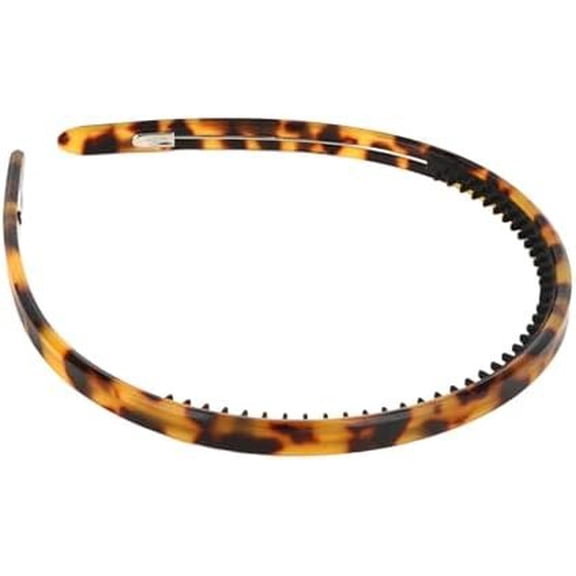 Tortoise Shell Headband Acetate Plastic Thin Headbands with  for Women and Girls Trendy Hair Bands(Leopard)