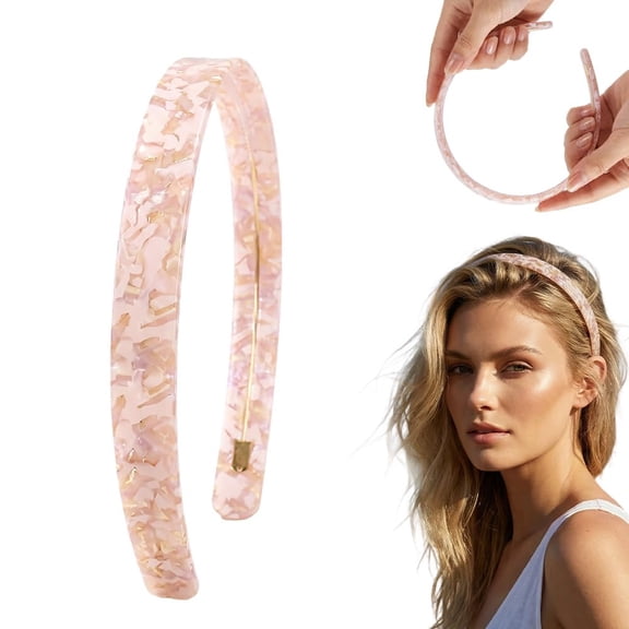 Tortoise Shell Headband – Strong Hold Flexible Non Slip Hair Band Durable Styling Accessory for Women Girls Daily Use