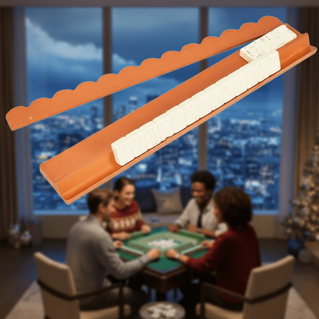 Tortoise Shell Mahjong Rack & Pusher Set, Smart Storage Design with ...