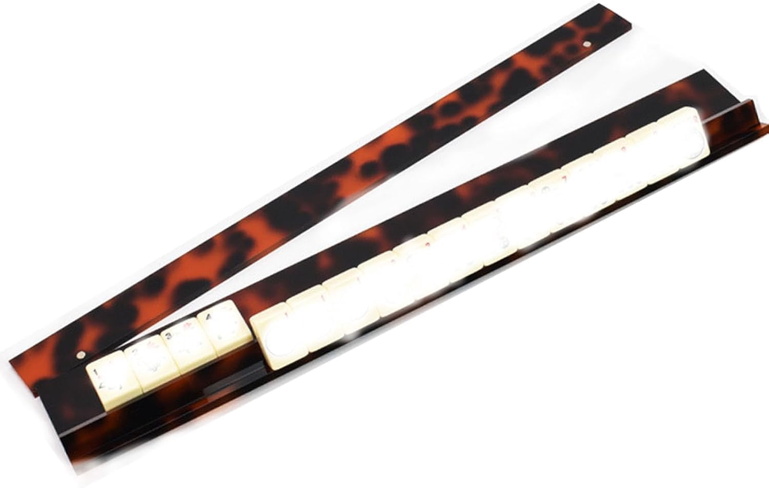 Tortoise Shell Mahjong Racks, 20 Inch Mahjong Racks with Pushers ...