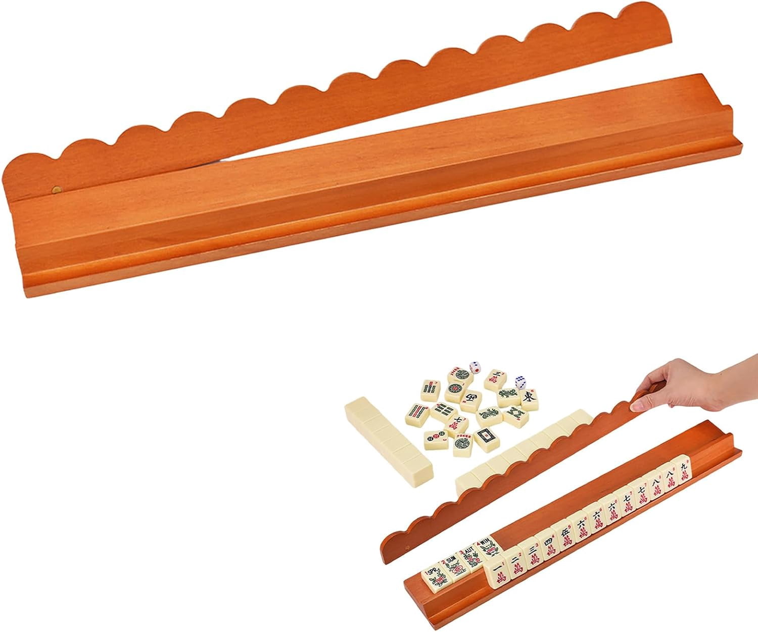 Tortoise Shell Mahjong Racks & Pusher Set – Acrylic Inlaid Mahjong Rack ...