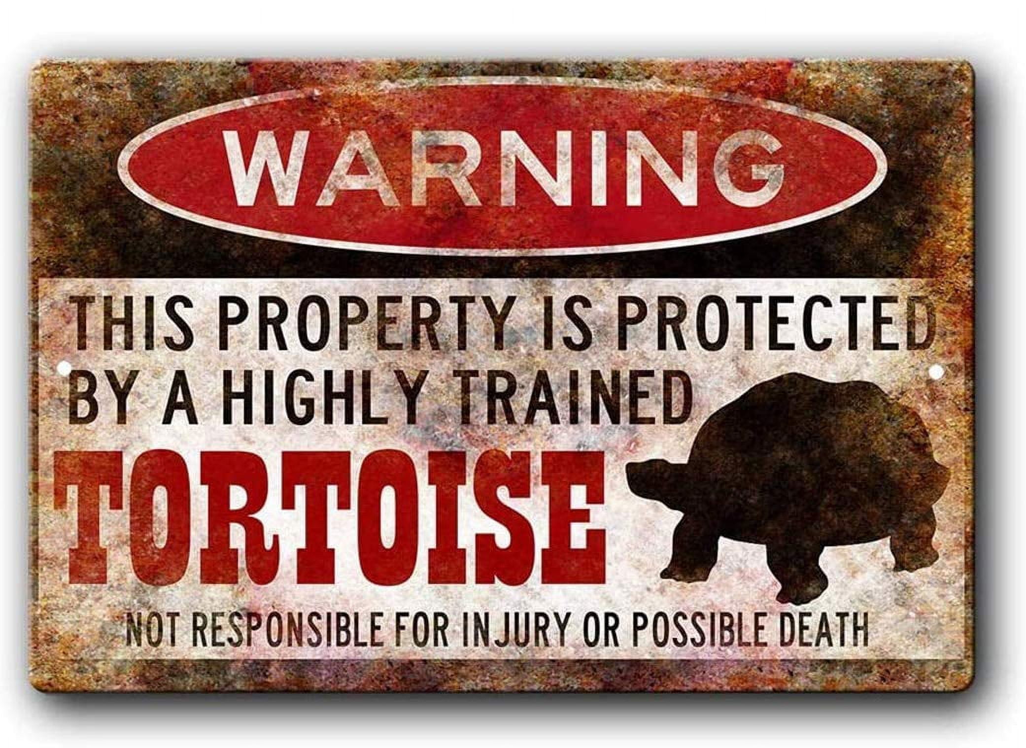 Tortoise Sign,Funny Metal Signs,Tortoise Gift,Tortoise Accessories,Tortoise Warning Sign,Pet ...