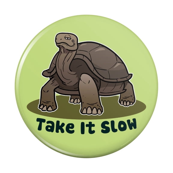Tortoise Take It Slow Turtle Kitchen Refrigerator Locker Button Magnet