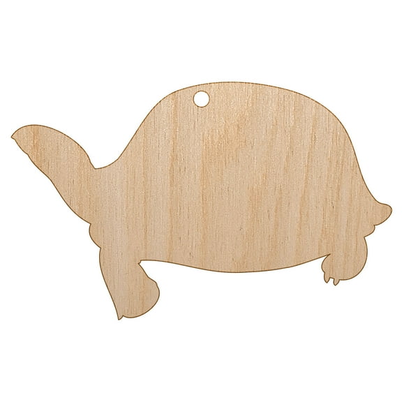 Tortoise Turtle Solid Wood Holiday Christmas Tree Ornament Unfinished DIY Pre-Drilled Craft