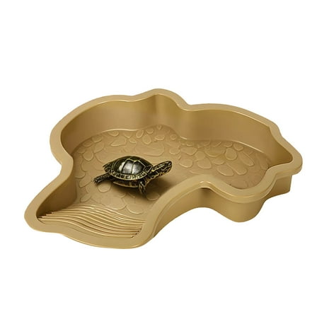 Tortoise Water Dish with for Smooth Turtle Tub for Easy Cleaning Shallow Gecko Bathing Pool Ideal Pet Supplies for Outdoor Use