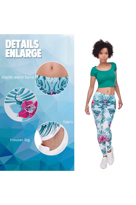 Tortoise back leaf floral cropped pants 1773656644799969