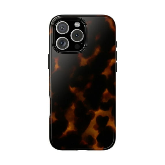Tortoiseshell Animal Print Dual Layer Case for iPhone 17 16 15 14 13 12 11 Pro Max