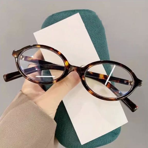 Tortoiseshell Anti-blue Light Reading Glasses +1.00 Oval Plastic Classic Readers 1.00 for Women