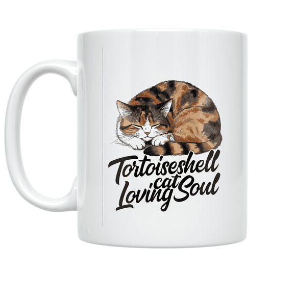 Tortoiseshell Cat Loving Soul - Tortoiseshell Cat Enthusiast - 11 oz Ceramic Coffee Mug