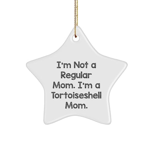Tortoiseshell Cat Mom Star Ornament, Funny Gift for Tortoiseshell Cat Lovers, Gifts from Mom to Grandmom, Unique Christmas Unique Gifts for Cat Enthusiasts, Tortoiseshell Cat Lover Home Decor