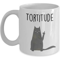 Tortoiseshell Cat - Tortitude Mug - Coffee Cup - Novelty Birthday Gift Idea,Ceramic mugs, mugs with handle, can heat up,11oz