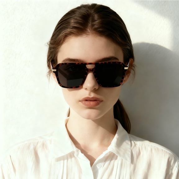 Tortoiseshell Square Sunglasses for Men	Womens Sunglasses Stylish