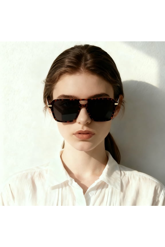 Tortoiseshell Square Sunglasses for Men Womens Sunglasses Stylish