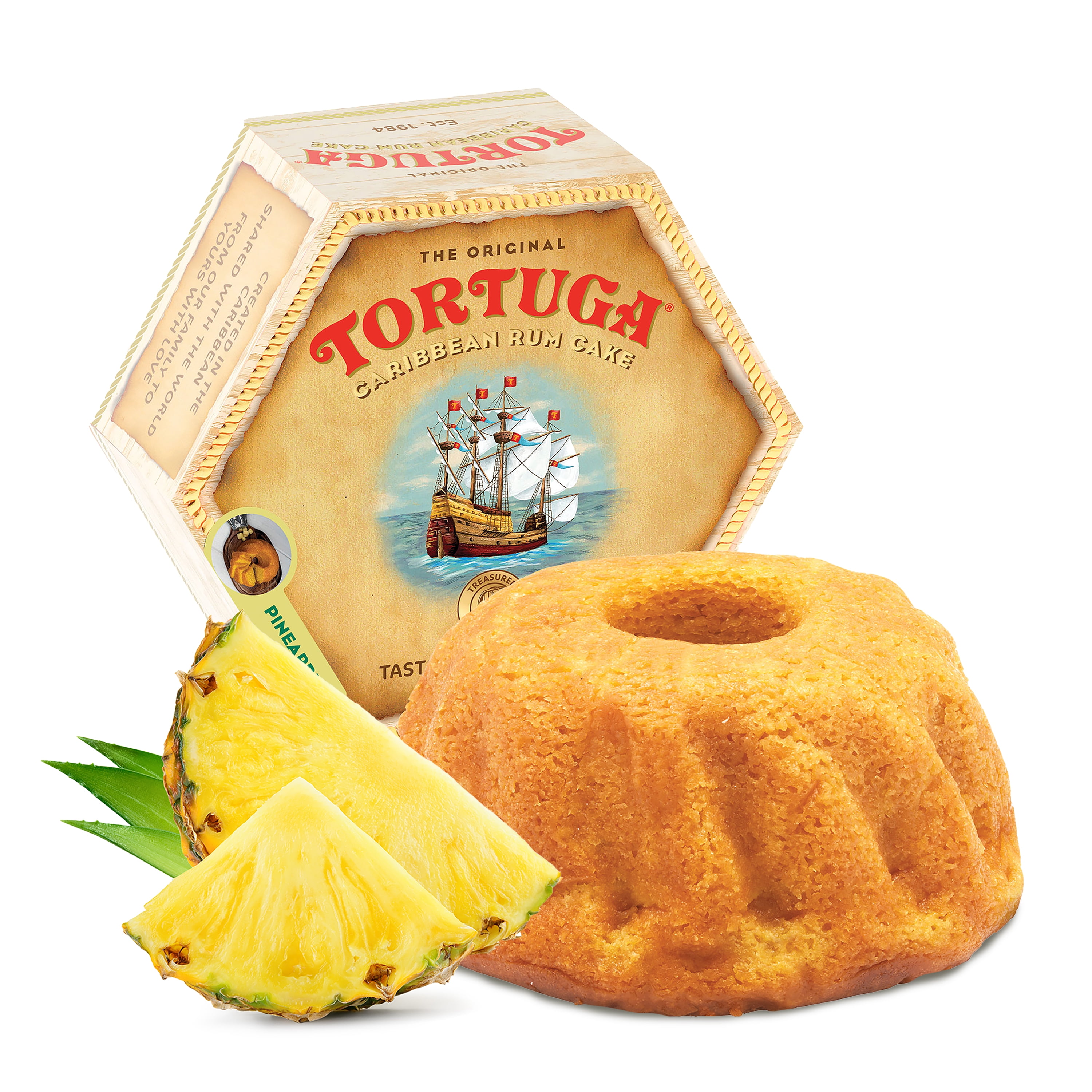 Tortuga Caribbean Rum Pineapple Cake 4 oz