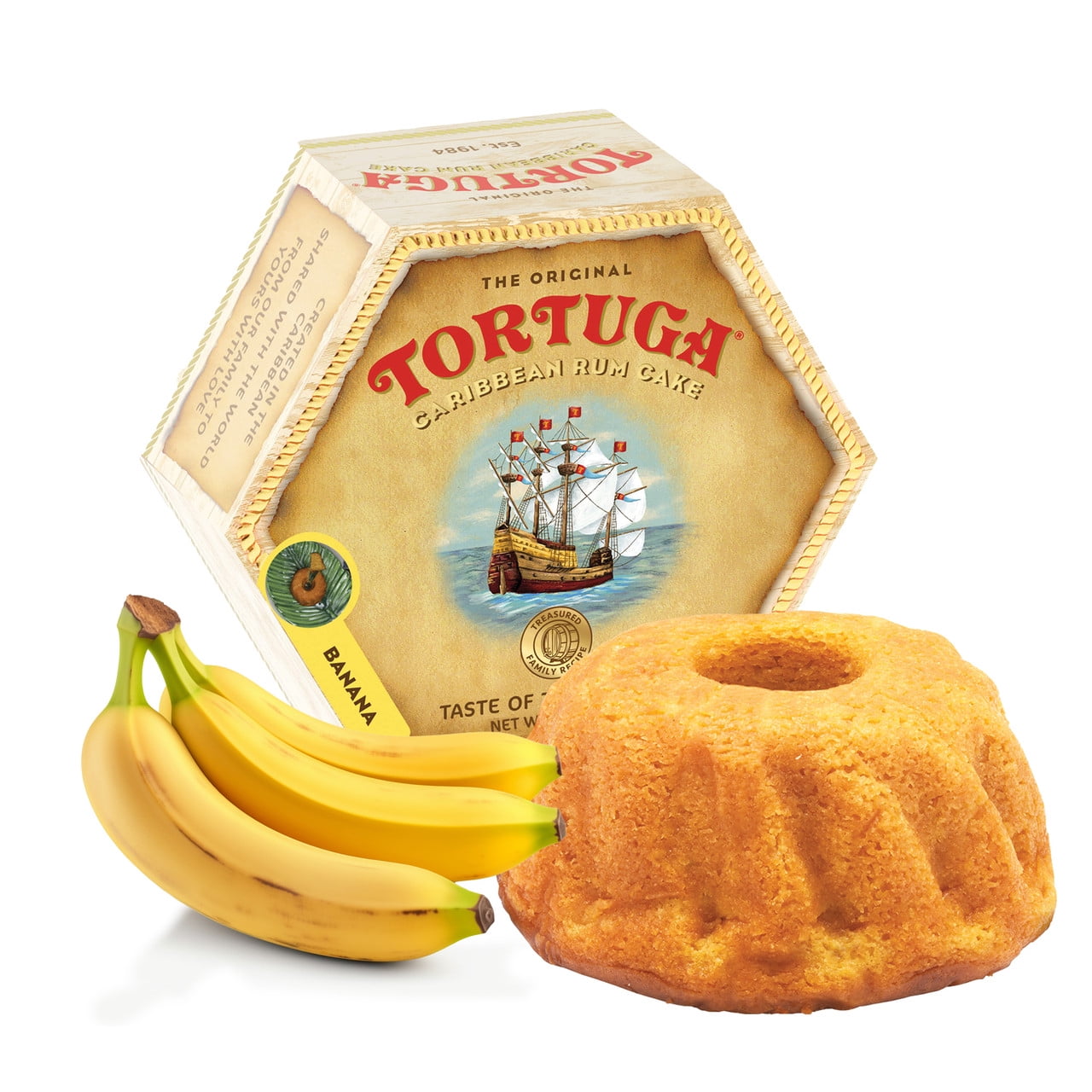 Tortuga Banana Rum Cake 4oz – Premium Dessert Cake, Freshly Sealed & Ready-to-Serve