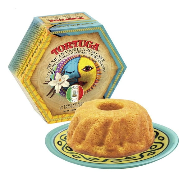 Tortuga Mexican Vanilla Rum Cake 4oz Premium Dessert Cake, Freshly Sealed & Ready-to-Serve