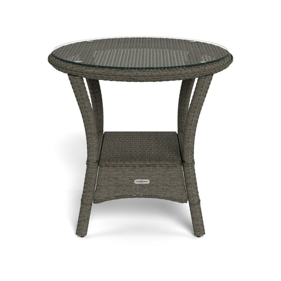 Tortuga Outdoor Bayview Resin Wicker Side Table - Driftwood