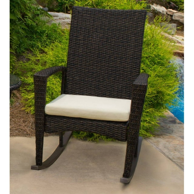 Tortuga Outdoor Bayview Wicker Rocking Chair with Cushion