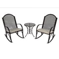 thumbnail image 1 of Tortuga Outdoor Garden Oiled Copper Metal Rocking Chair Set (3-Piece), 1 of 5