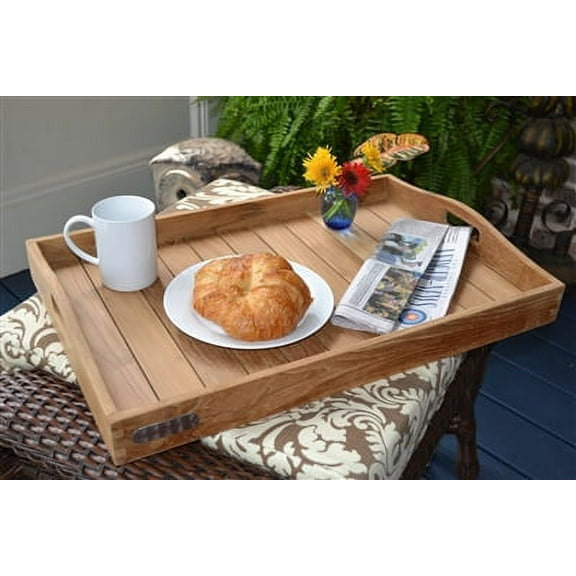 Tortuga Outdoor Jakarta Teak Wood 24 Inch Serving Tray